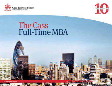The Cass Full-Time MBA