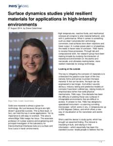 Surface dynamics studies yield resilient materials for applications in high-intensity environments