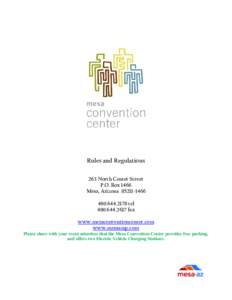 Rules and Regulations 263 North Center Street P.O. Box 1466 Mesa, Arizona[removed][removed]tel[removed]fax