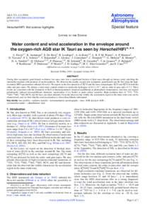 Water content and wind acceleration in the envelope aroundthe oxygen-rich AGB star IK Tauri as seen by Herschel/HIFI*-1.5mm