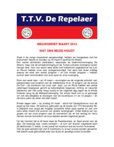 NIEUWSBRIEF ttv DE REPELAER