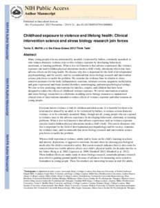 NIH Public Access Author Manuscript Dev Psychopathol. Author manuscript; available in PMC 2013 December 20. NIH-PA Author Manuscript