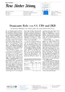 Date: Neue Zürcher Zeitung 8021 Zürichwww.nzz.ch