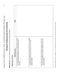 Notes  May be photocopied for classroom or workshop use. © 2011 by Betsy Rupp Fulwiler from Writing in Science in Action. Portsmouth, NH: Heinemann. 3. How often and to what extent did your students express their scient