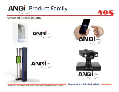 Product  Family    Automated  :  non-­‐contact  :  multi-­‐modal  :  multi-­‐lingual  :  identity  solutions  :::  now!   Systems  that  See,  Understand,  and  Act  