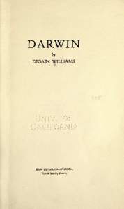 DARWIN by DIGAIN WILLIAMS  SAN DIEGO, CALIFORNIA