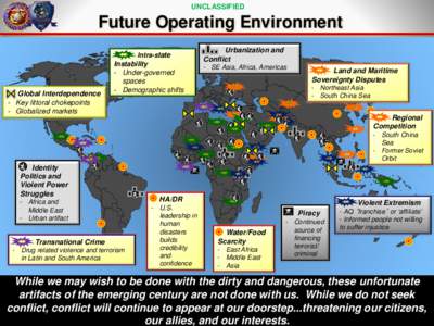 UNCLASSIFIED  Future Operating Environment Intra-state  Global Interdependence