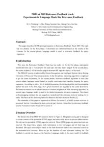 Relevance feedback / Relevance / Query expansion / Precision and recall / Tf*idf / Language model / Search engine indexing / Rocchio Classification / Vector space model / Information science / Information retrieval / Science