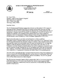 EPA Letter to Shell Exploration & Production - December 26, 2013