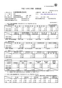 （財）財務会計基準機構会員  平成１９年３月期　決算短信 平成19年４月27日  北越製紙株式会社