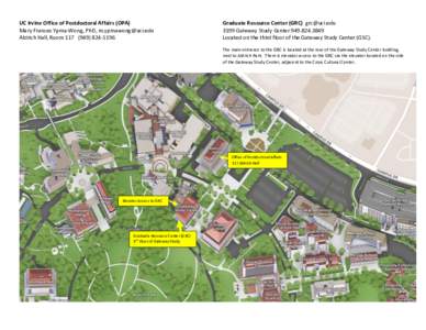 UC Irvine Office of Postdoctoral Affairs (OPA) Mary Frances Ypma-Wong, PhD,  Aldrich Hall, Room5196 Graduate Resource Center (GRCGateway Study Center