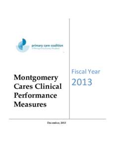 Montgomery Cares Clinical Performance Measures December, 2013