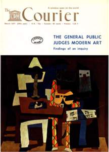 The General public judges modern art: findings of an inquiry; The Unesco courier: a window open on the world; Vol.:XXIV, 3; 1971
