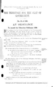 (Extract from Commonwealth of Australia Gazette, No. 82, dated 18th September, 1930.] • THE TERRITORY FOR THE SEAT OF GOVERNMENT.