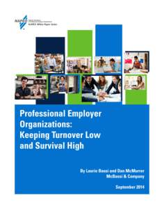 NAPEO White Paper 2 Sept 2014_Layout[removed]:01 PM Page 1  NAPEO White Paper Series Professional Employer Organizations: