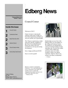 . . . Edberg News February/March 2012