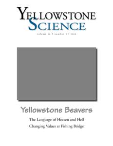 Beavers / Fur trade / Hayden Valley / Greater Yellowstone Ecosystem / Madison River / Geothermal areas of Yellowstone / YNP / Lamar River / Yellowstone Lake / Yellowstone National Park / Geography of the United States / Wyoming