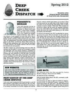 [removed]Spring 2012 Deep Creek Dispatch