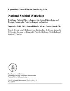National Seabird Workshop: Building a National Plan to Improve the State of Knowledge and Reduce Commercial Fisheries Impacts on Seabirds