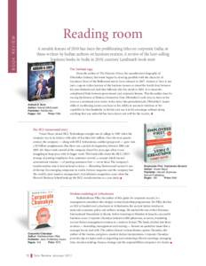 BOOK REVIEW  Reading room A notable feature of 2010 has been the proliferating titles on corporate India, or those written by Indian authors on business matters. A review of the best-selling business books in India in 20
