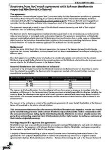 Structured finance / Minibond / Investment / Credit-linked note / Lehman Brothers / Tranche / PricewaterhouseCoopers / XM Satellite Radio / Fixed income securities / Finance / Financial economics