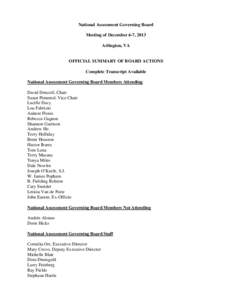 Minutes of December 6-7, 2013 Board Meeting