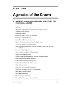 Ontario / Crown corporations of Canada
