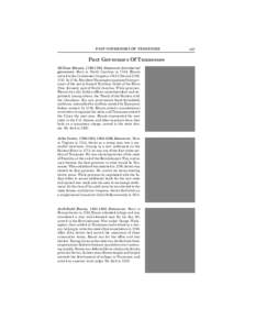 John Sevier / James C. Jones / William B. Campbell / Neill S. Brown / John C. Brown / Aaron V. Brown / William Blount / James B. Frazier / Dewitt Clinton Senter / Tennessee / State governments of the United States / State of Franklin