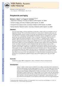 Gerontology / Health / Phenolic compounds in wine / Monoamine oxidase inhibitors / Nutrition / Polyphenol / Resveratrol / Green tea / Antioxidant / Biology / Chemistry / Medicine