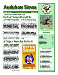 Audubon News Volume 15, Issue 2 P.O. Box[removed]Charlotte, NC[removed]October 2009