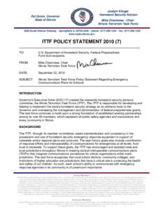 ITTF POLICY STATEMENT[removed]DRAFT