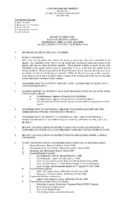 CAYUCOS SANITARY DISTRICT 200 Ash Ave. P.O. Box 333, Cayucos, California[removed]3290 GOVERNING BOARD R. Enns, President