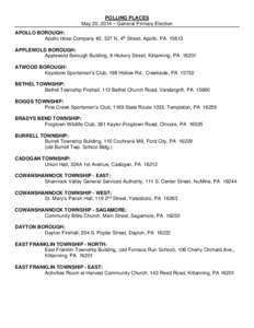 Microsoft Word - POLLING PLACES LISTING.doc