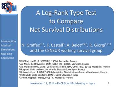 A Log-Rank Type Test to Compare Net Survival Distributions Introduction Method Simulations