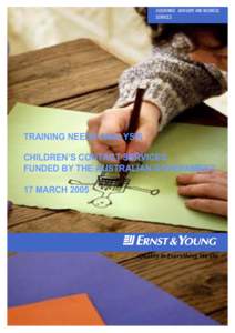 TRAINING NEEDS ANALYSIS CHILDREN’S CONTACT SERVICES ASSURANCE ADVISORY AND BUSINESS SERVICES CONTENTS