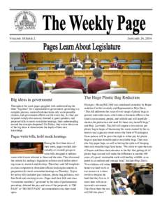 VOLUME 10 ISSUE 2  Big ideas in government Throughout the week pages grappled with understanding the three “big ideas” for a representative government: governing is a complex process, successful democracies rely on r