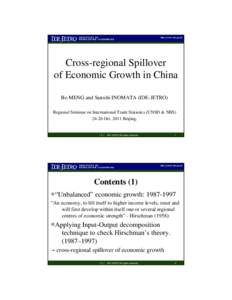 Economic geography / Economic growth / Economic theories / Guggenheim Fellows / Export / Spillover effect / IDE / Wassily Leontief / Economics / Japan External Trade Organization / International trade