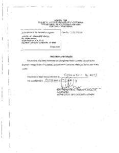 Physical Therapy Board of California - VUCCI, ANNIKA (PT[removed]Stipulated Settlement and Disciplinary Order Effective[removed]