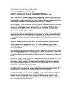 REDOUBLING NUCLEAR WEAPONS REDUCTION Bruce Blair, Harold Feiveson and Frank von Hippel Source: The Washington Post. (Nov. 12, 1997): Opinion and Editorial: pA23.