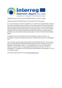 Offizieller Startschuss für das Programm INTERREG Österreich – Bayern ist erfolgt! Auftaktveranstaltung 