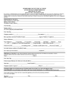 WOODFORD COUNTY FISCAL COURT 103 SOUTH MAIN STREET ROOM 201 VERSAILLES, KY5701 FAXEvery business or individual subject to the Occupational License Fee is required to complete this applica