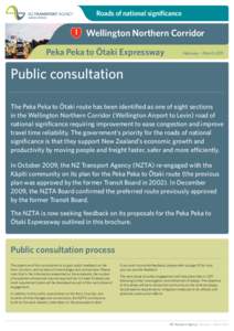 Peka Peka to Otaki Expressway public consultation, February-March 2011