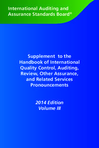 International Auditing and Assurance Standards Board® Supplement to the Handbook of International Quality Control, Auditing,