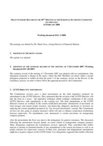 DRAFT SUMMARY RECORD OF THE 58TH MEETING OF THE EUROPEAN SECURITIES COMMITTEE (ALTERNATES)