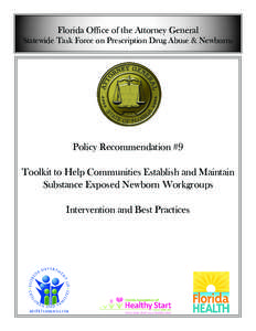 Florida Office of the Attorney General Statewide Task Force on Prescription Drug Abuse & Newborns Policy Recommendation #9 Toolkit to Help Communities Establish and Maintain Substance Exposed Newborn Workgroups