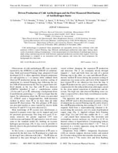 VOLUME 89, N UMBER 23  PHYSICA L R EVIEW LET T ERS 2 DECEMBER 2002