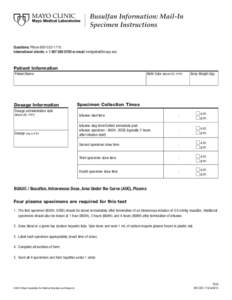 Reset Form  Please complete, print and submit. Busulfan Information: Mail-In Specimen Instructions