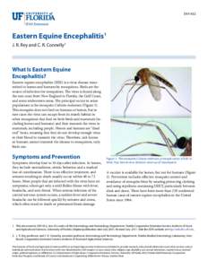 ENY-652  Eastern Equine Encephalitis1 J. R. Rey and C. R. Connelly2  What Is Eastern Equine