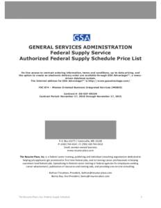 Kathryn Troutman / United States / General Services Administration / GSA Advantage / Government procurement in the United States