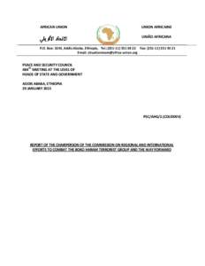 AFRICAN UNION  UNION AFRICAINE UNIÃO AFRICANA  P.O. Box: 3243, Addis Ababa, Ethiopia, Tel.:([removed] Fax: ([removed]